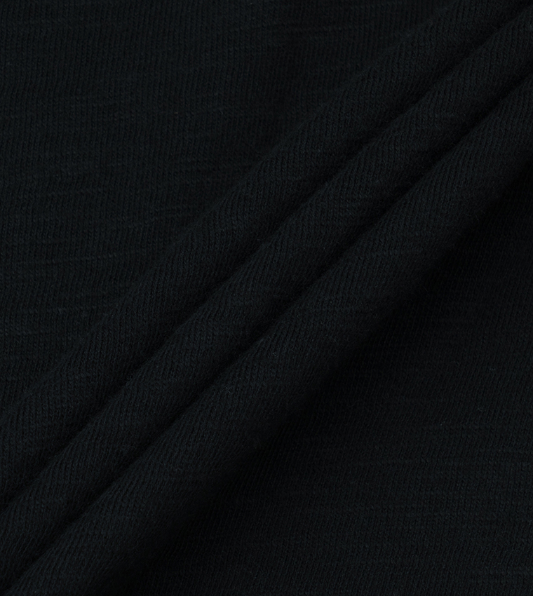 Perfect Ribbed T-Shirt with Logo Detail