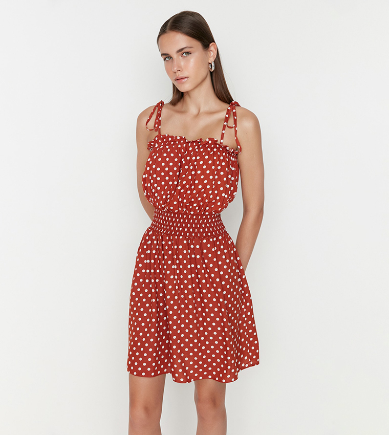 فستان ميني منقط