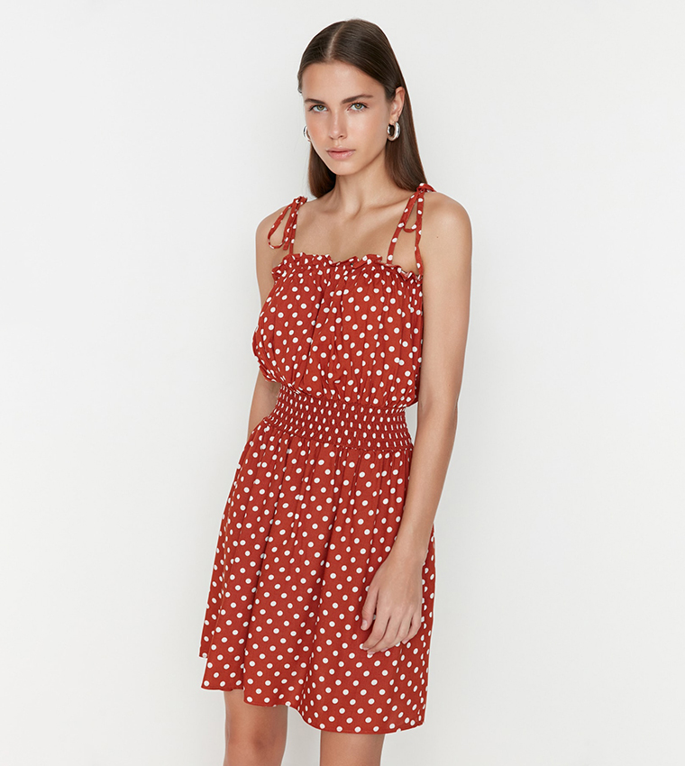 فستان ميني منقط