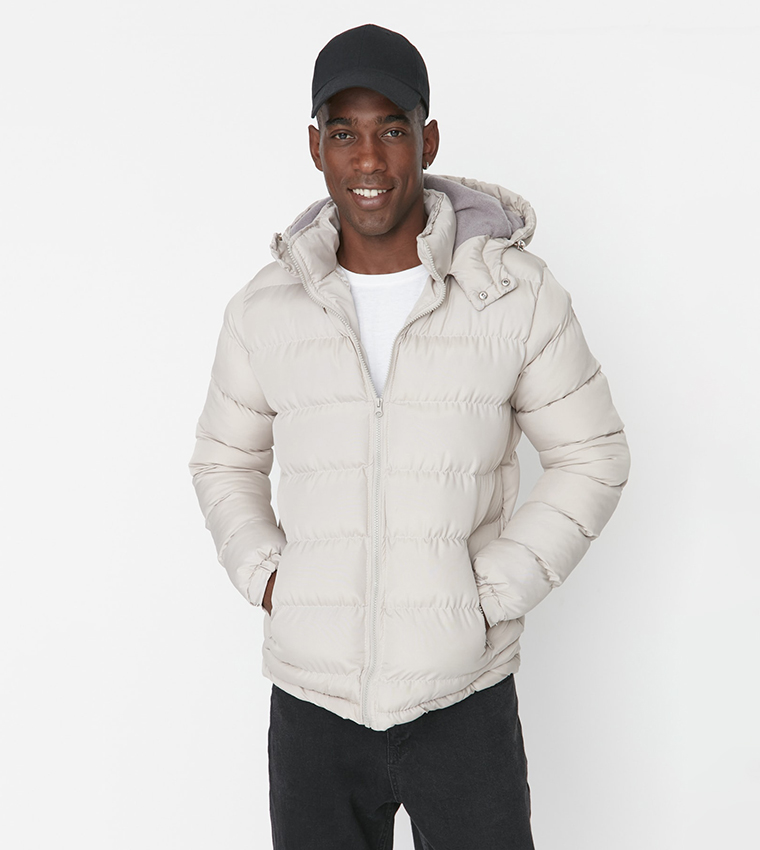 Quilted store hooded jacket