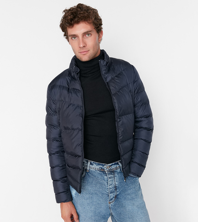 Jean best sale bubble jacket