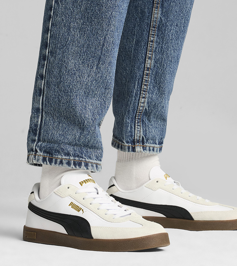 CLUB II Round Toe Lace-Up Sneakers