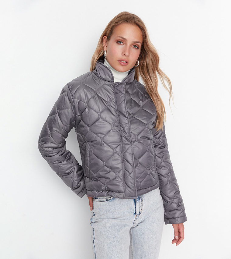 Trendyol Cappotto Gonfiabile Ecru Donna – Giacca Invernale In Poliestere, Regular Fit, Design Casual Alla Moda - 3