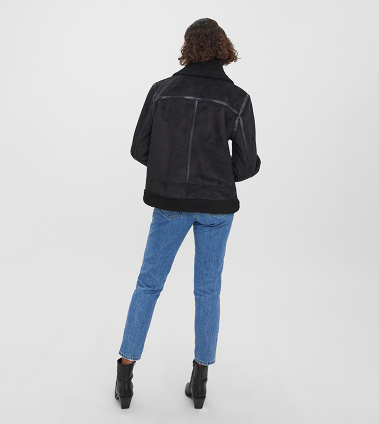 Vero moda black denim hot sale jacket