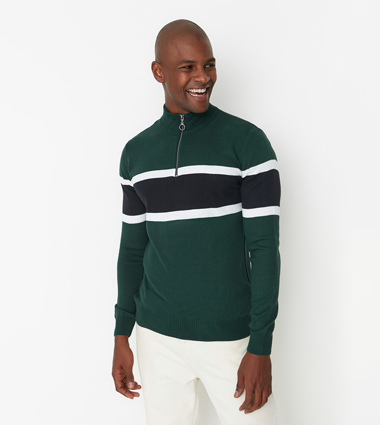 Slim fit best sale half zip sweater