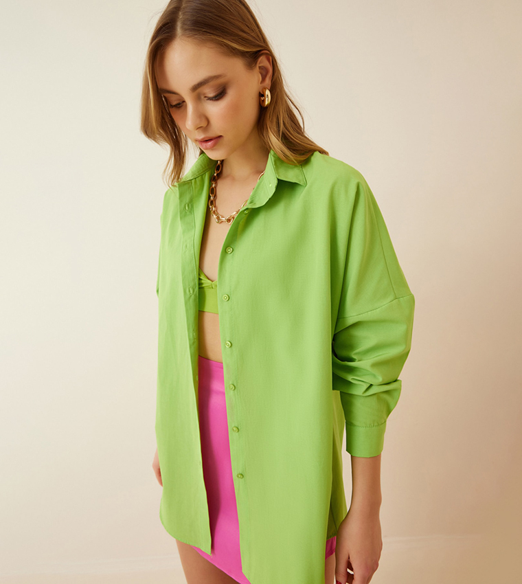 Oversized Long Basic Shirt
