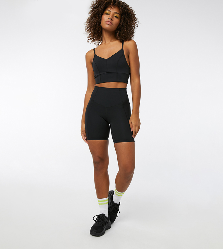 Buy Ardene Move Peach Skin Biker Shorts In Black 6thStreet Saudi