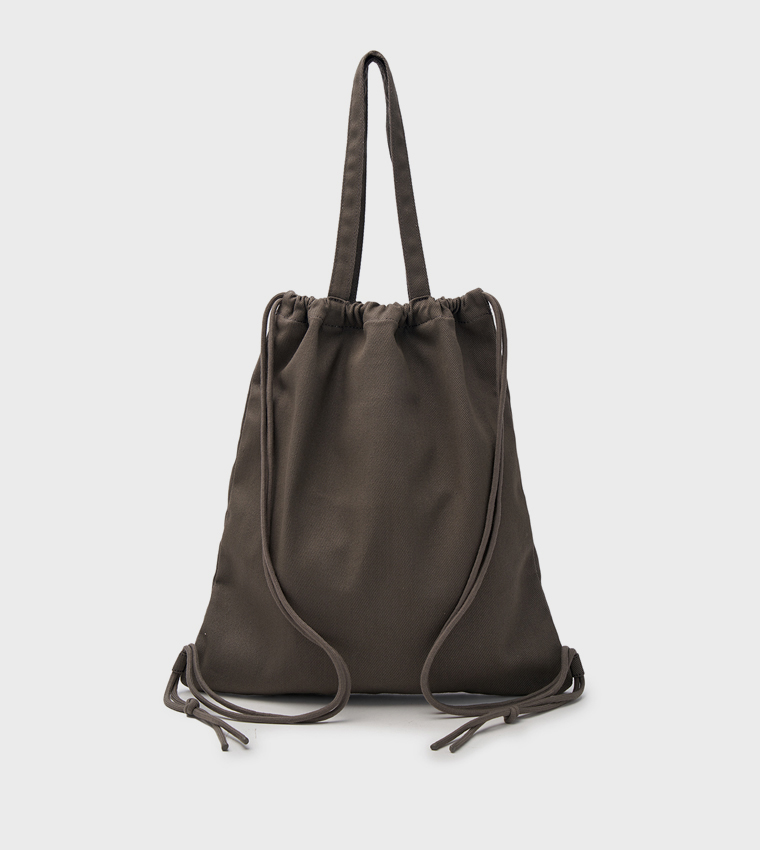 Printed Drawstring Gym Bag