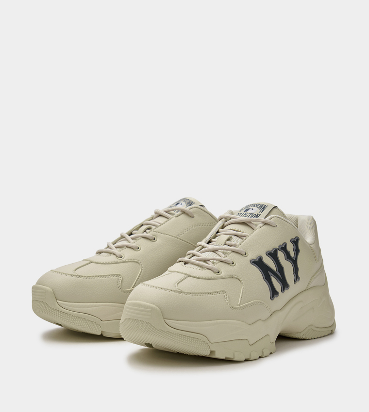 Round Toe Lace-Up Chunky Sneakers