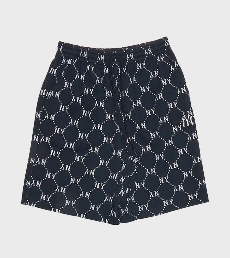 Logo Patterned Drawstring Waist Shorts