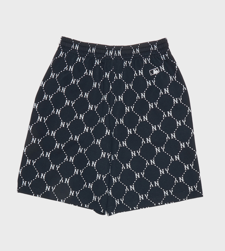 Logo Patterned Drawstring Waist Shorts