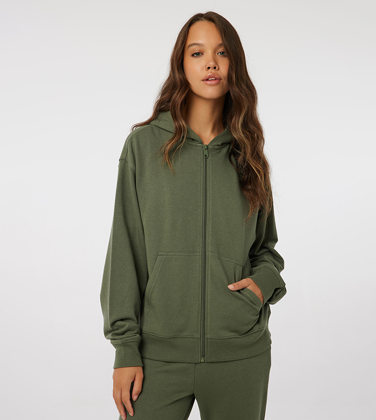 French Terry Zip-Up Hoodie