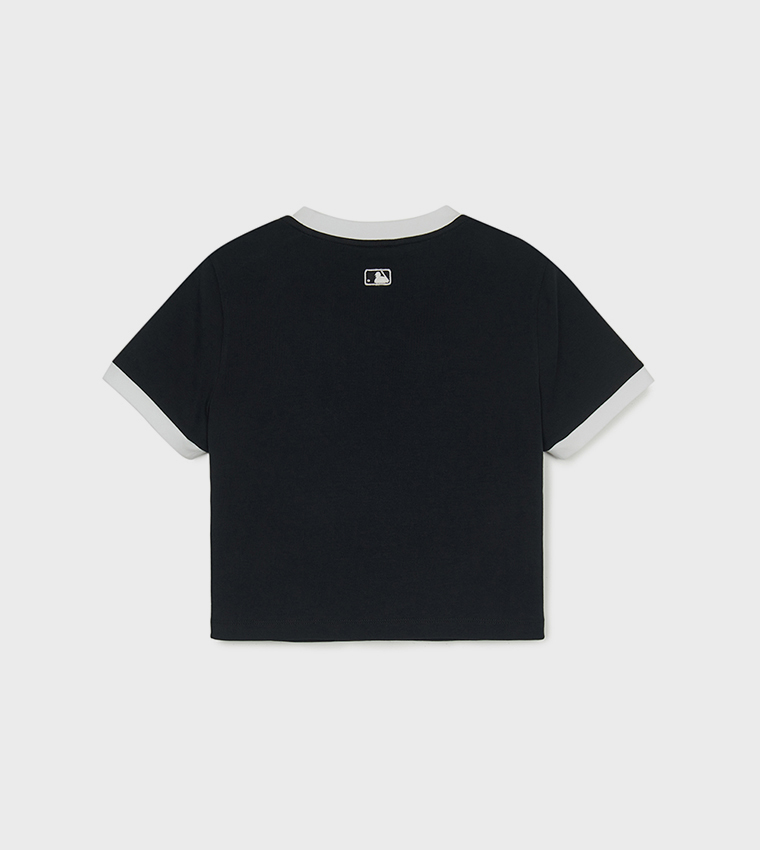 Printed Short Sleeves Crop T-Shirt