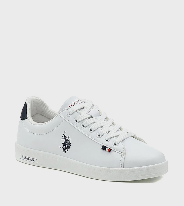 Buy U.S. Polo Assn. FRANCO GSN Logo Detail Lace Up Sneakers In White ...