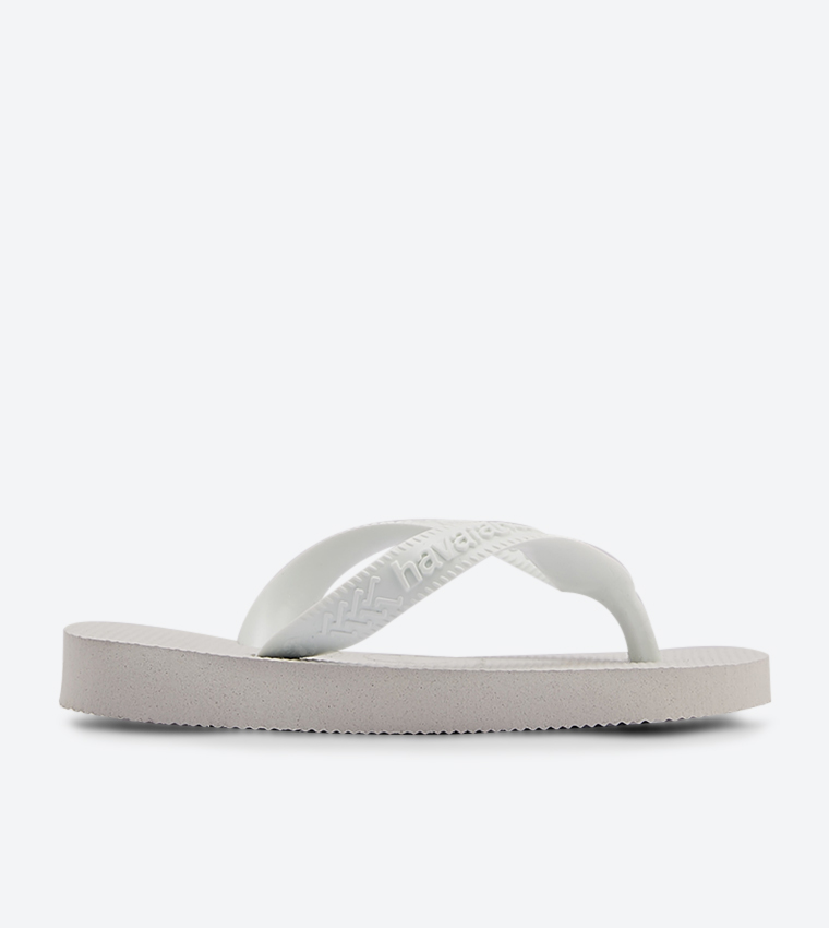 Textured Thong-Strap Flip-Flops