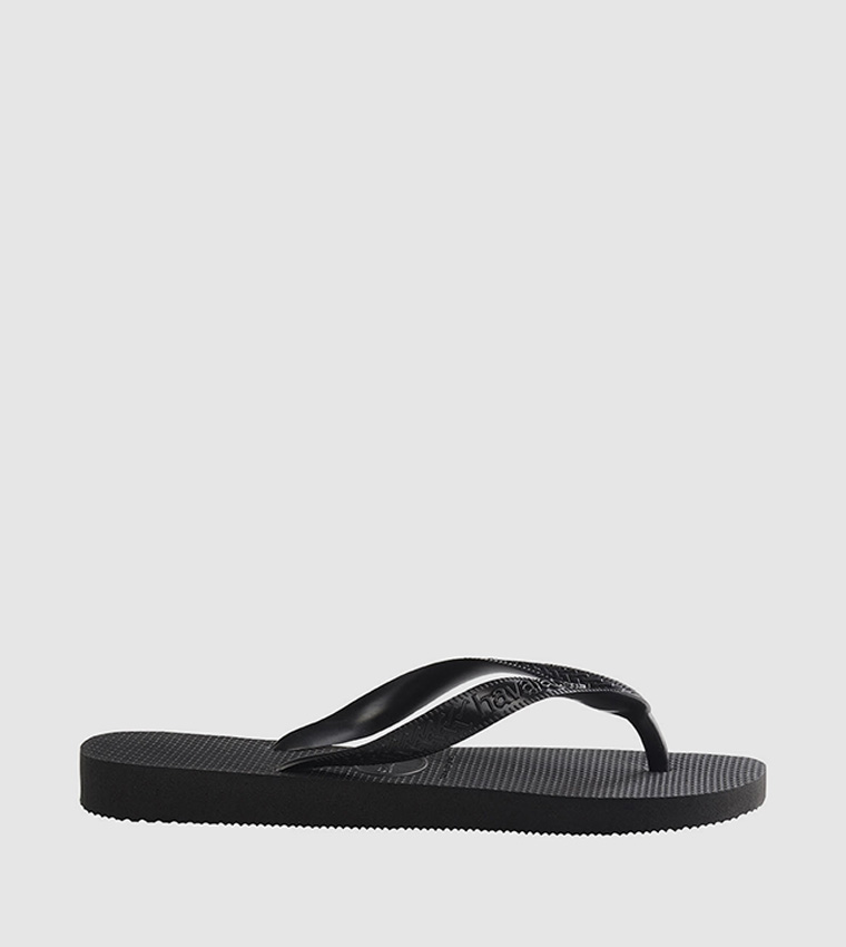 Textured Thong-Strap Flip-Flops