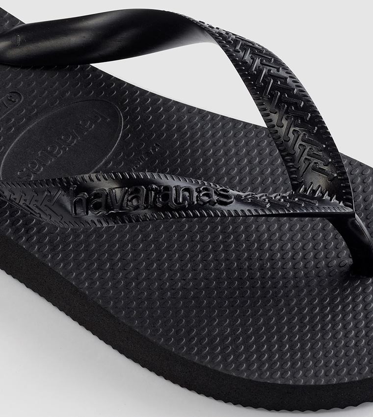 Textured Thong-Strap Flip-Flops