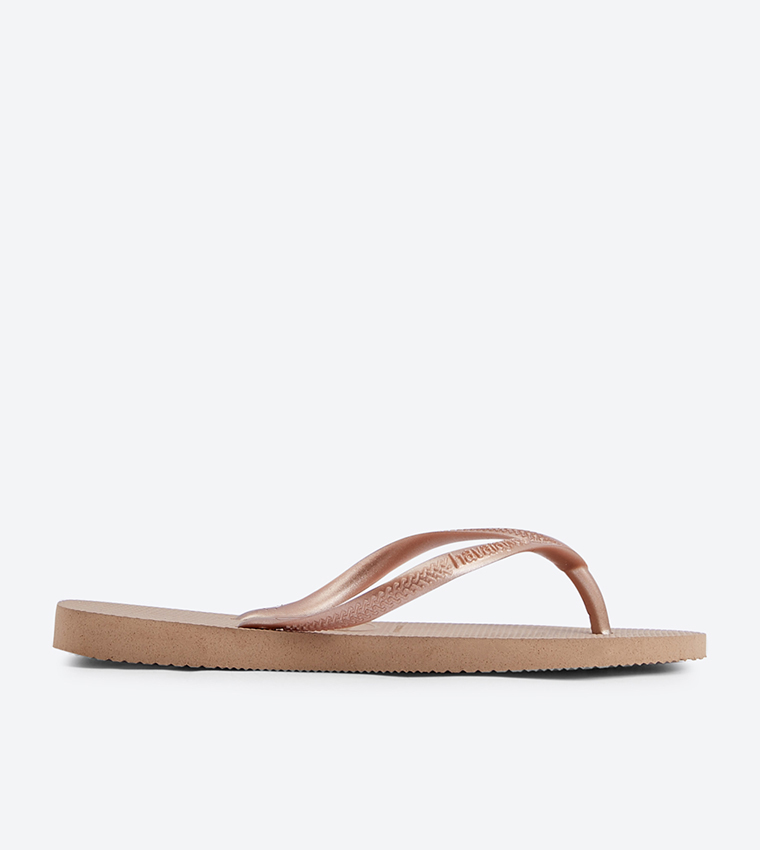 Open Toe Slim Flip Flops