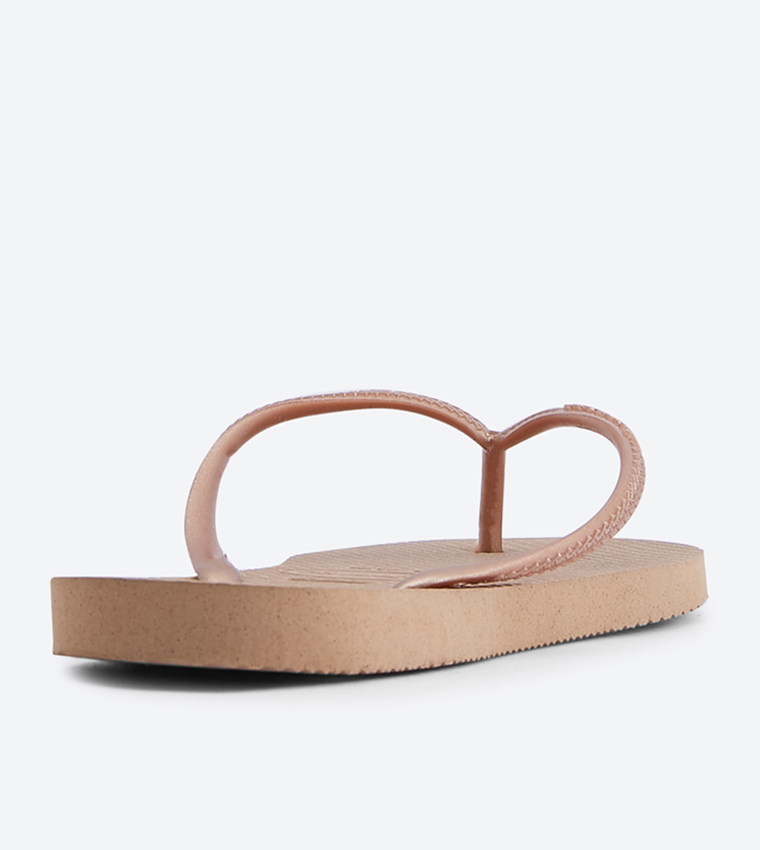 Open Toe Slim Flip Flops
