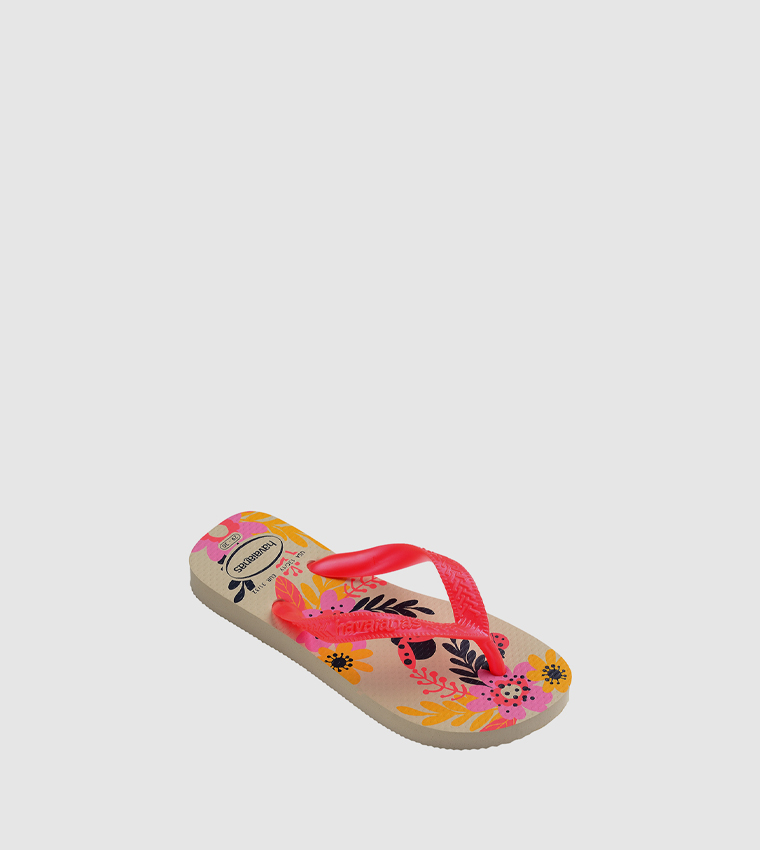 Flores Print Flip-Flops