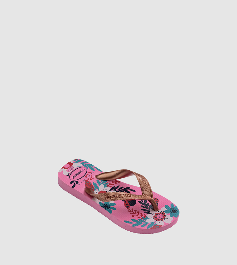 Flores Print Flip-Flops