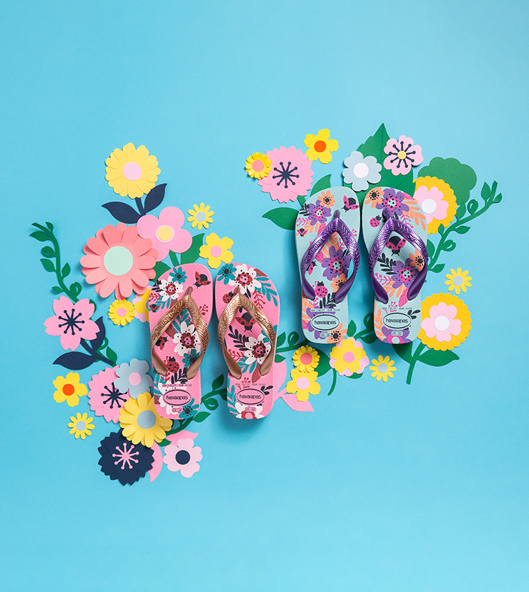 Flores Print Flip-Flops