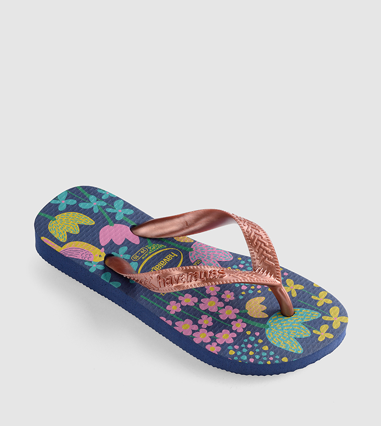 Kids Flores Flip Flops
