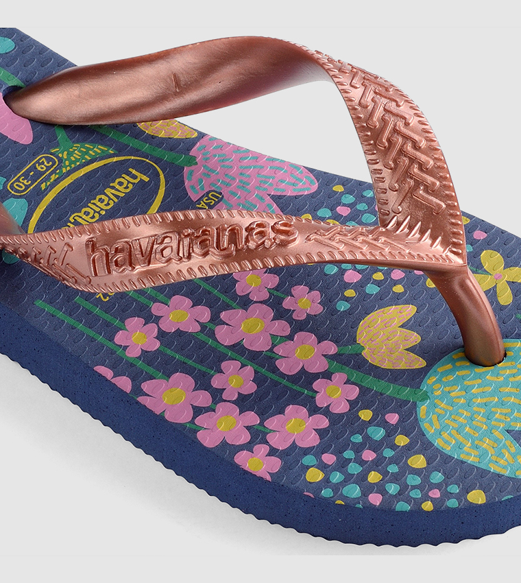Kids Flores Flip Flops