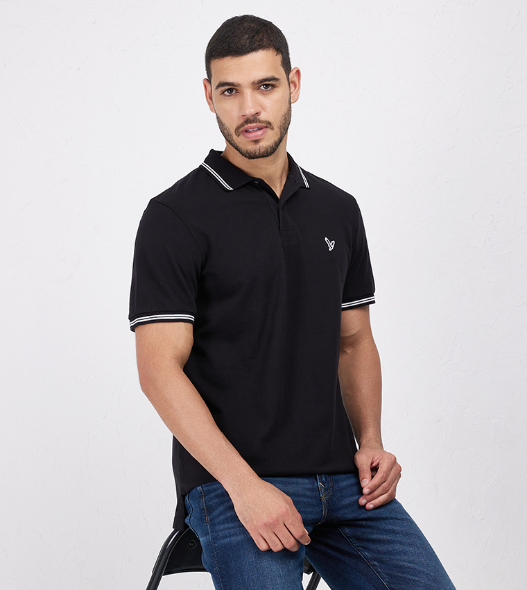 Logo Detail Short Sleeves Polo T-Shirt