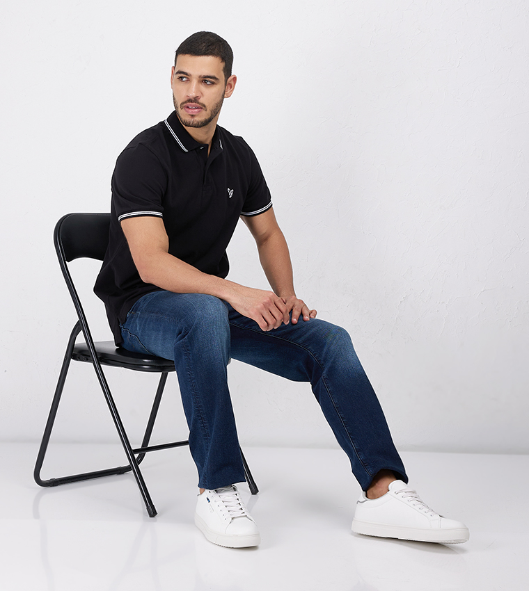 Logo Detail Short Sleeves Polo T-Shirt