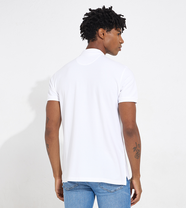 Logo Detail Short Sleeves Polo T-Shirt