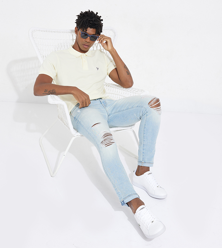 Logo Detail Short Sleeves Polo T-Shirt