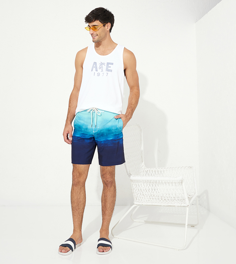 Classic Drawstring Waist Swim Shorts