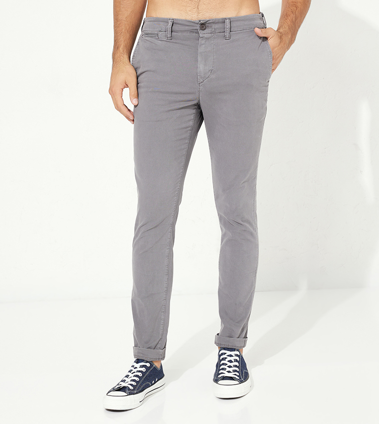 Grey skinny sale chino