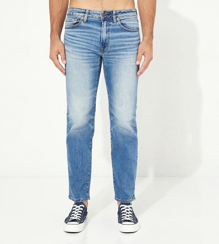 American eagle AirFlex+ Temp Tech Patched Skinny Long Jean Blue