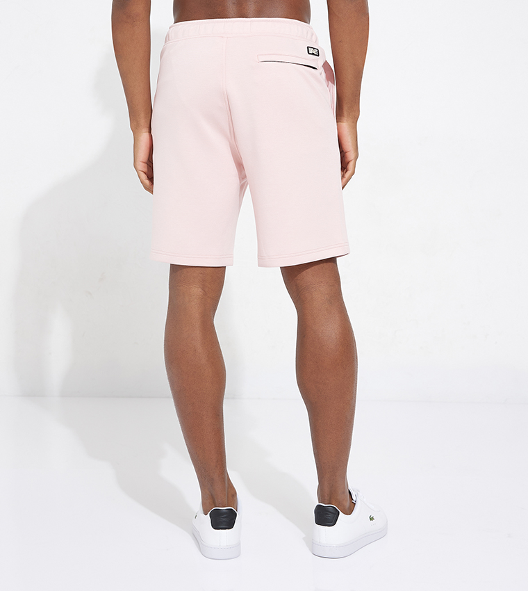 Solid Knit Drawstring Waist Shorts