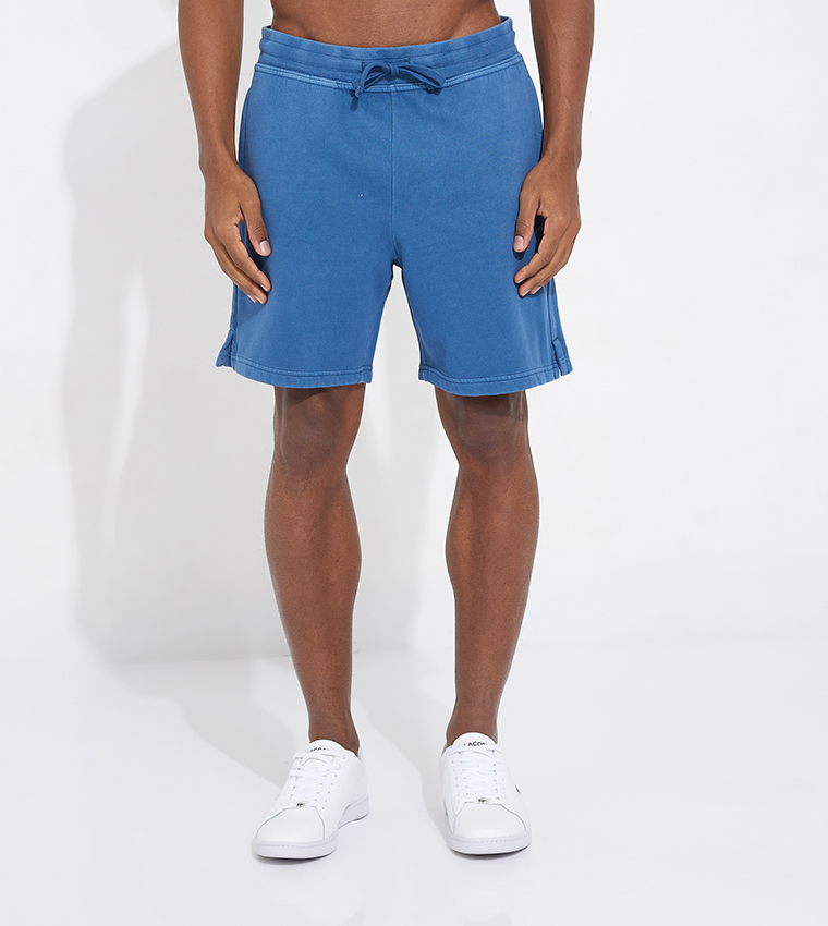 Solid Drawstring Waist Shorts