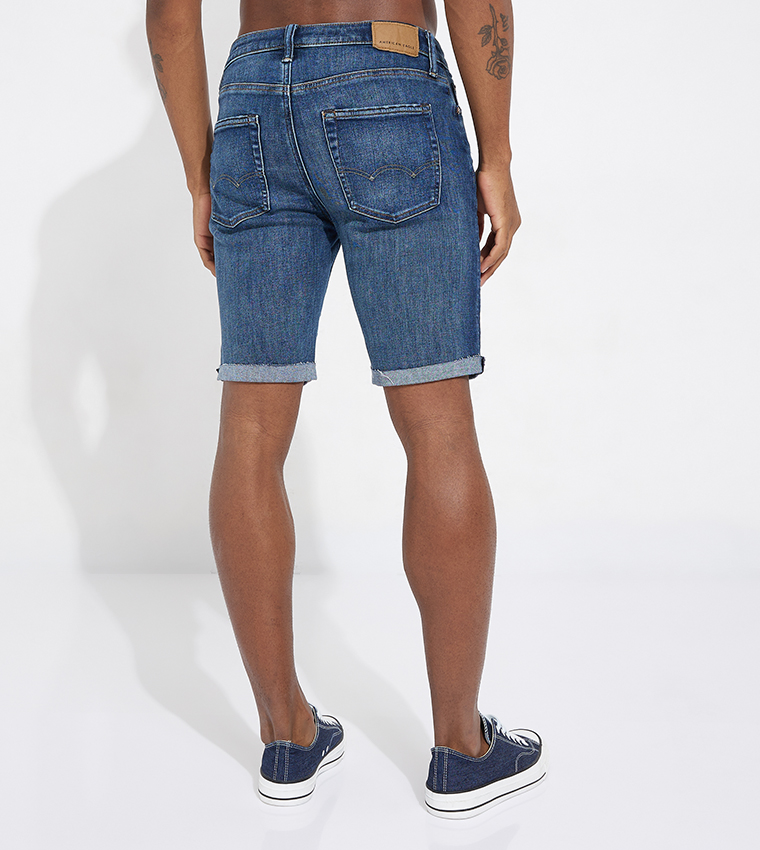 AirFlex 9" Button Closure Denim Shorts