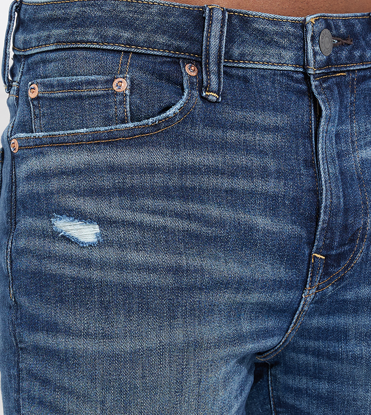 AirFlex 9" Button Closure Denim Shorts
