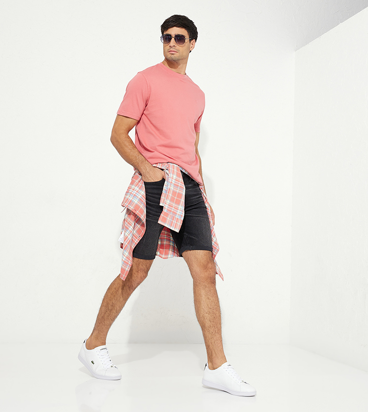 AirFlex Button Closure Denim Shorts