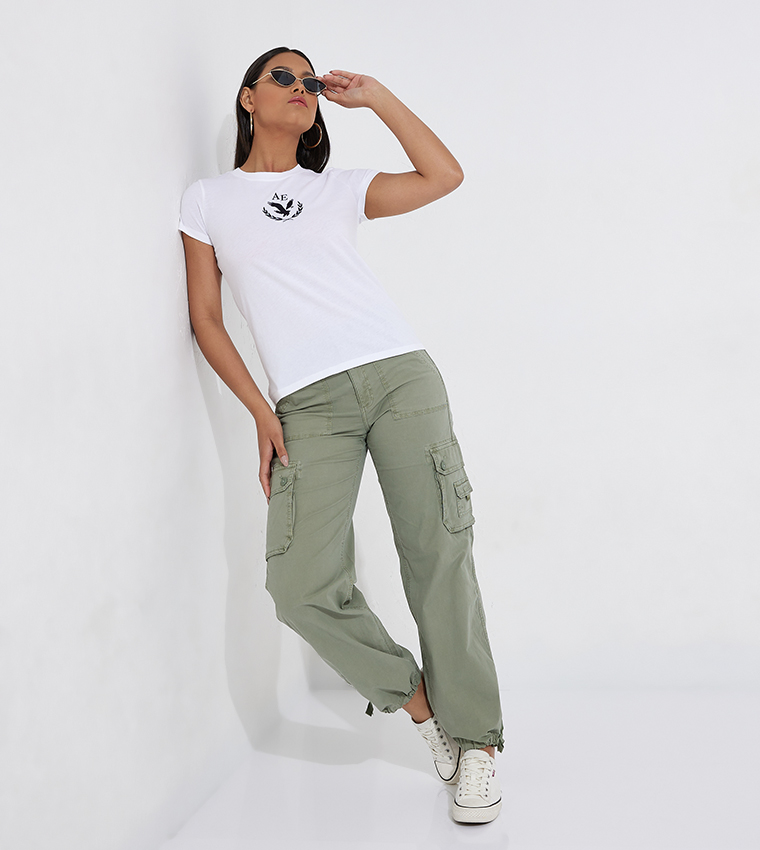 Solid Snappy Convertible Baggy Cargo Pants