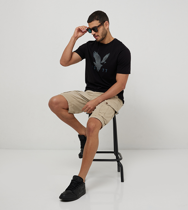 Solid Cargo Shorts