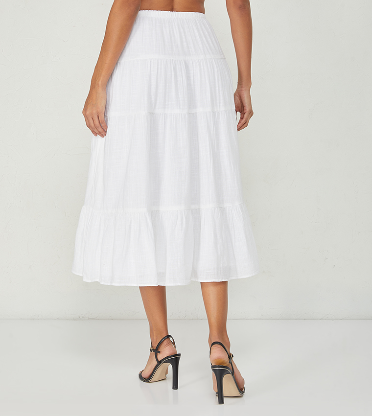 Tiered Midi Skirt