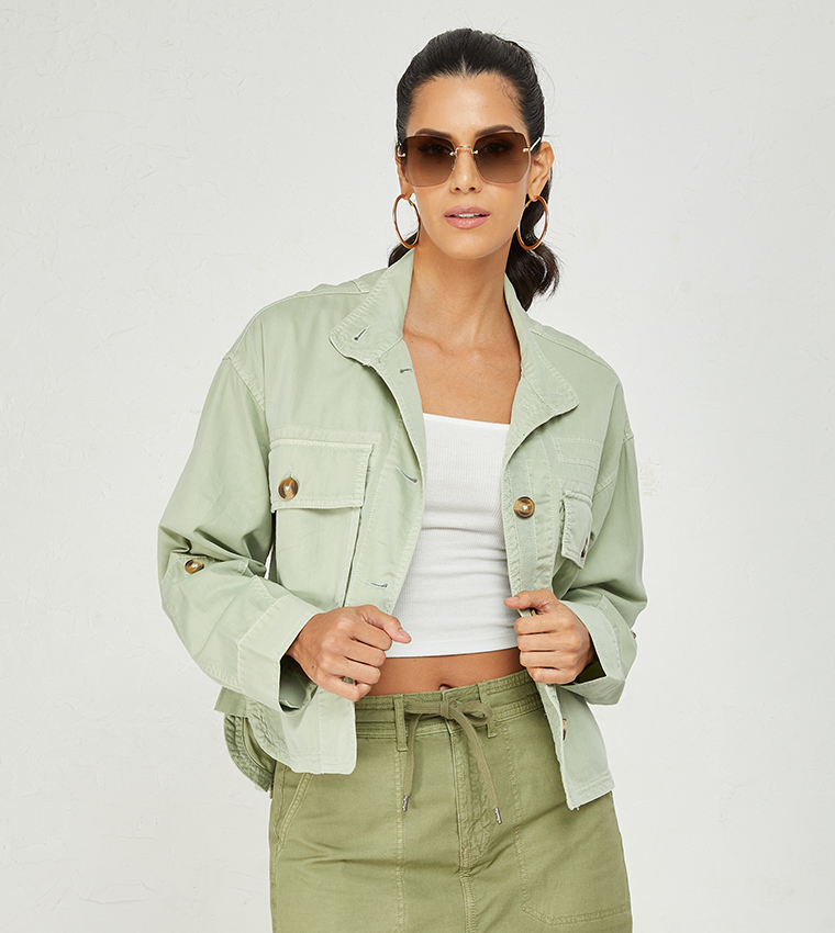 Solid Oversized Jacket
