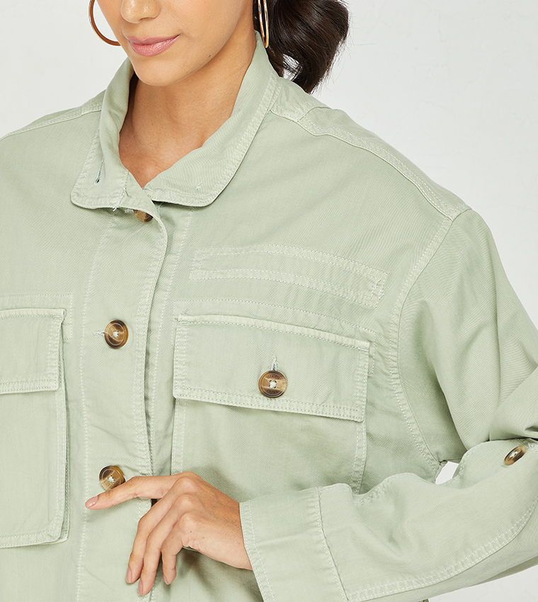 Solid Oversized Jacket
