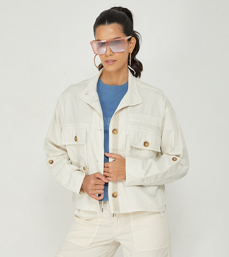 Solid Oversized Jacket