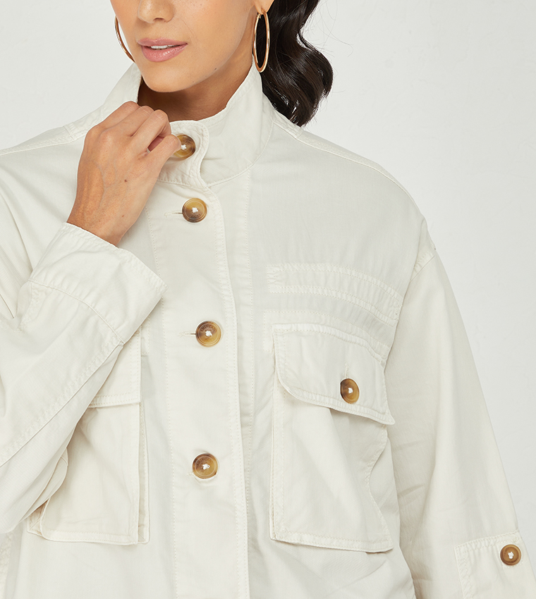 Solid Oversized Jacket