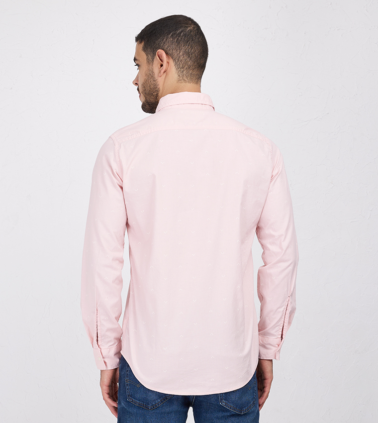 Printed Slim Fit Button-Up Shirt
