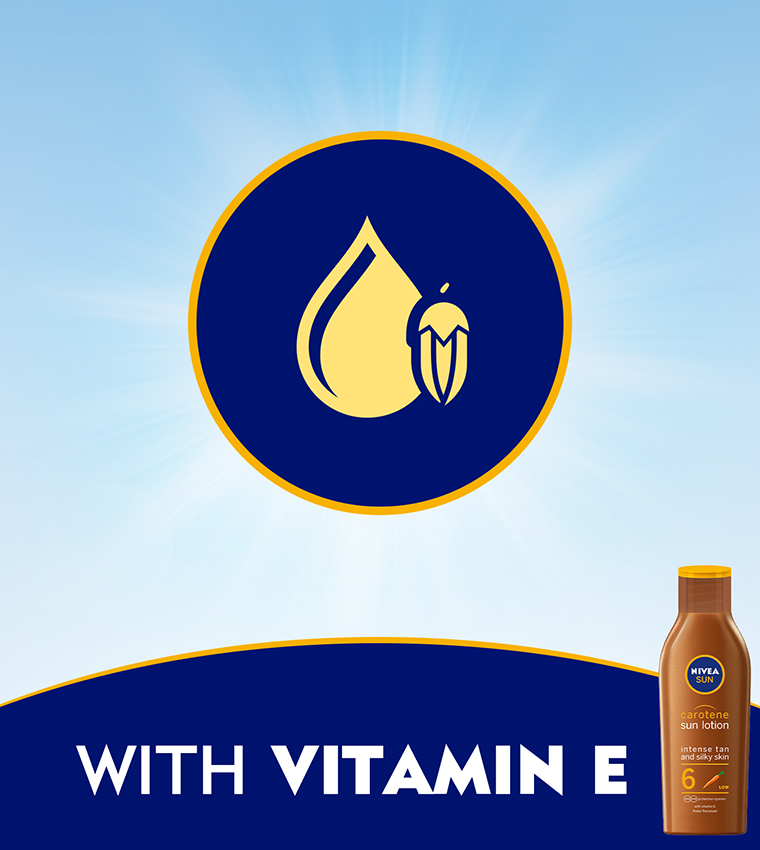 SUN Carotene Tanning Sun Lotion, Vitamin E, SPF 6, 200ml