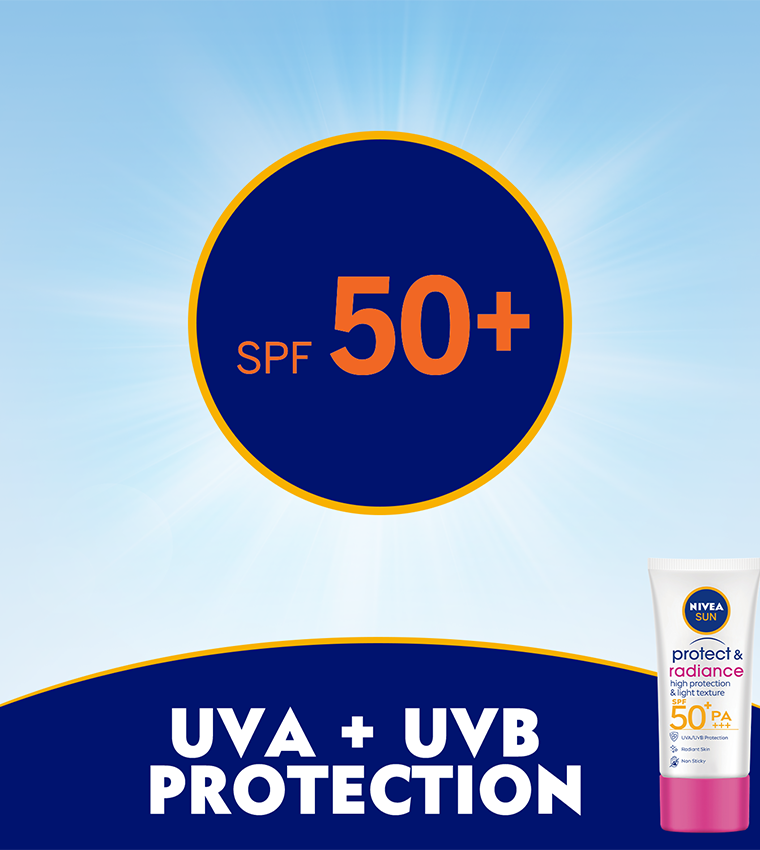 SUN Protect & Radiance Sun Face Cream, SPF 50, Tube 50ml